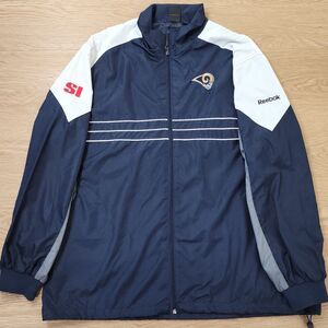 Jacksonville Jaguars Mens Windbreaker Jacket XL Blue Full Zip Sports Illustrated